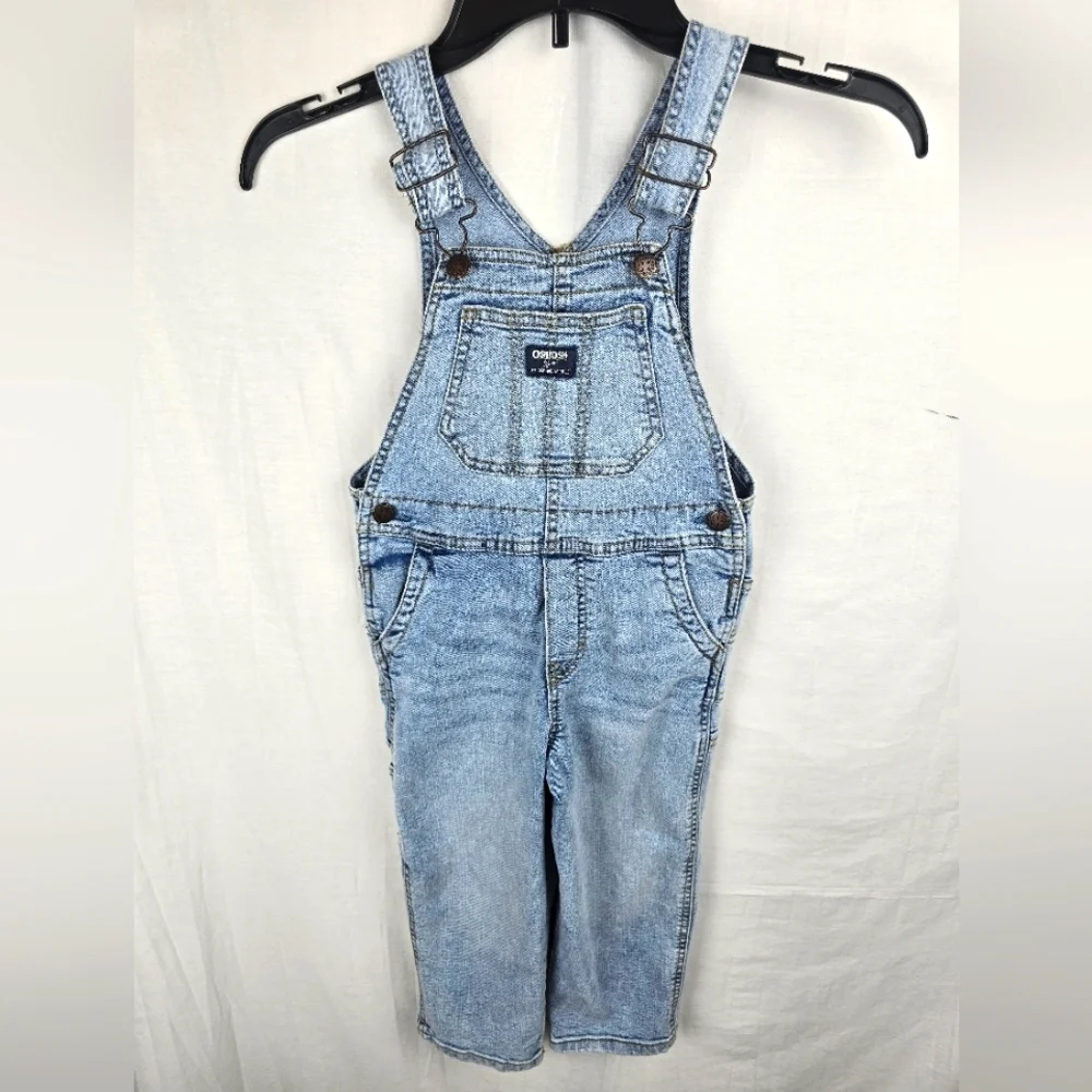 OshKosh B'gosh Light Blue Denim Pants Overalls Sz 4T